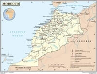 Map Morocco cities roads airports rivers