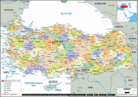 map Turkey capital Ankara size cities roads rivers