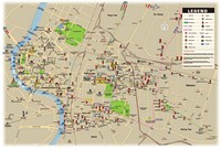 Bangkok map roads subway tourist information hospitals hotels airports transport
