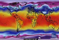 Temperature map in the world