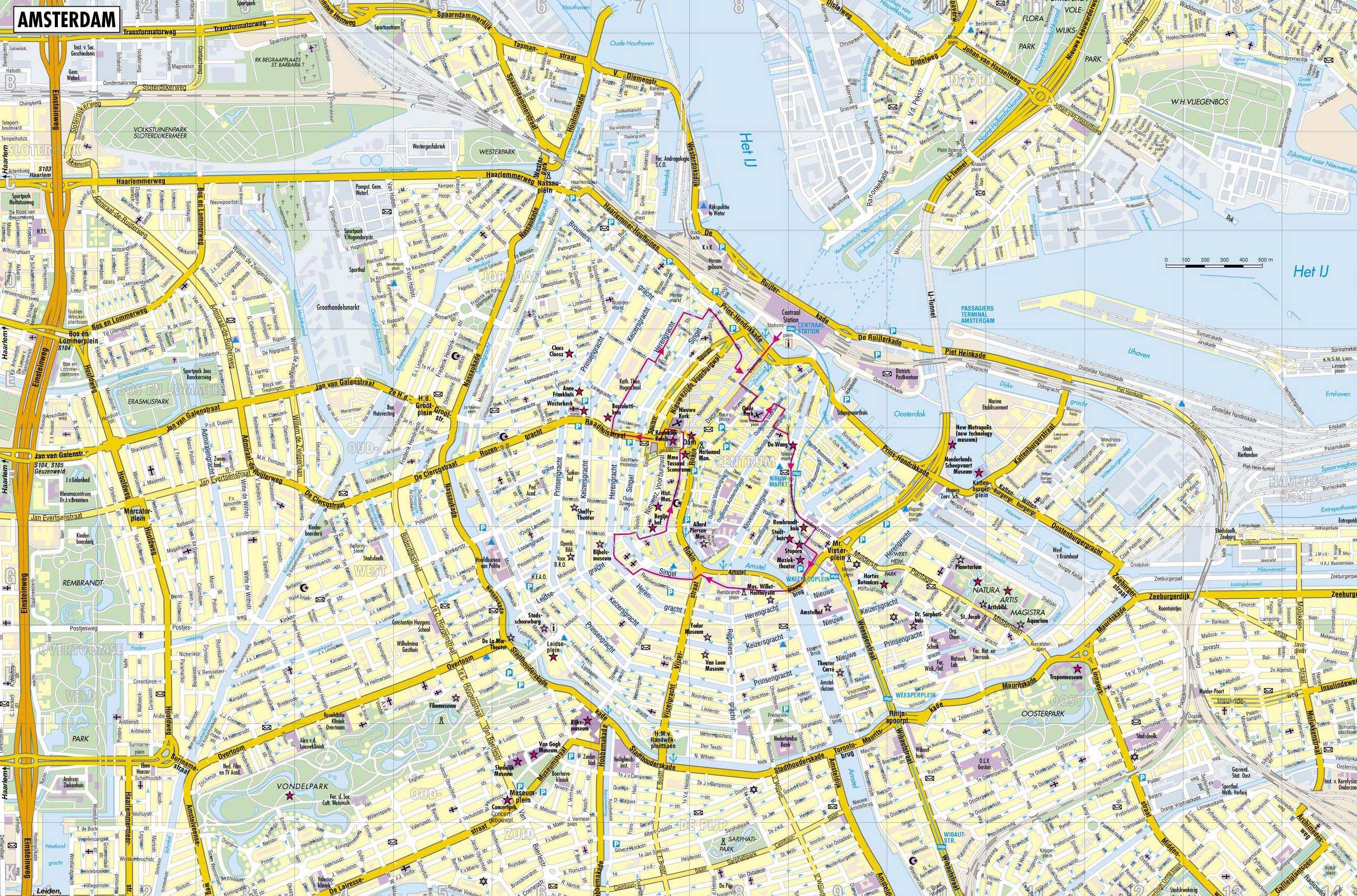 Amsterdam Map Detail Nom Rue 