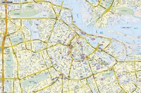 Detailed map of Amsterdam with street names