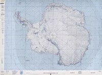 Large accurate map Antarctica relief elevation