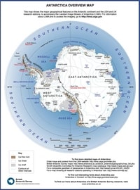 map Antarctica ice-free rocks ice sheet ice shelf