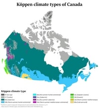 Climate map anada