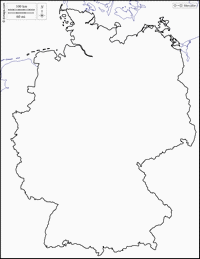 Blank map of Germany