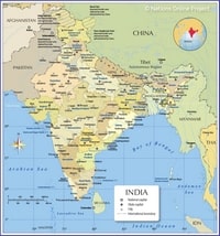 Map India cities