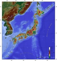Japan topographic map