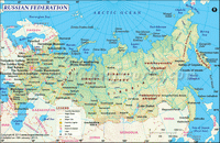 map Russia major road river city airport point interest