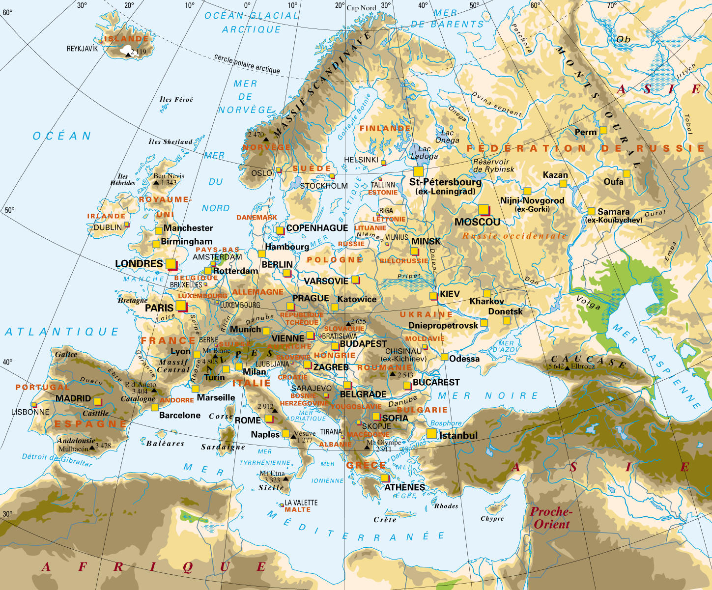 Wwwmappinet Maps Of Continent Europe