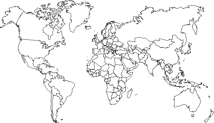 Blank World Map With Countries And States