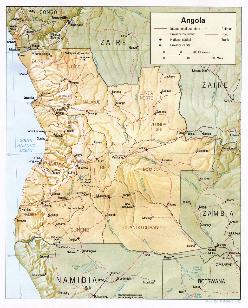 map Angola
