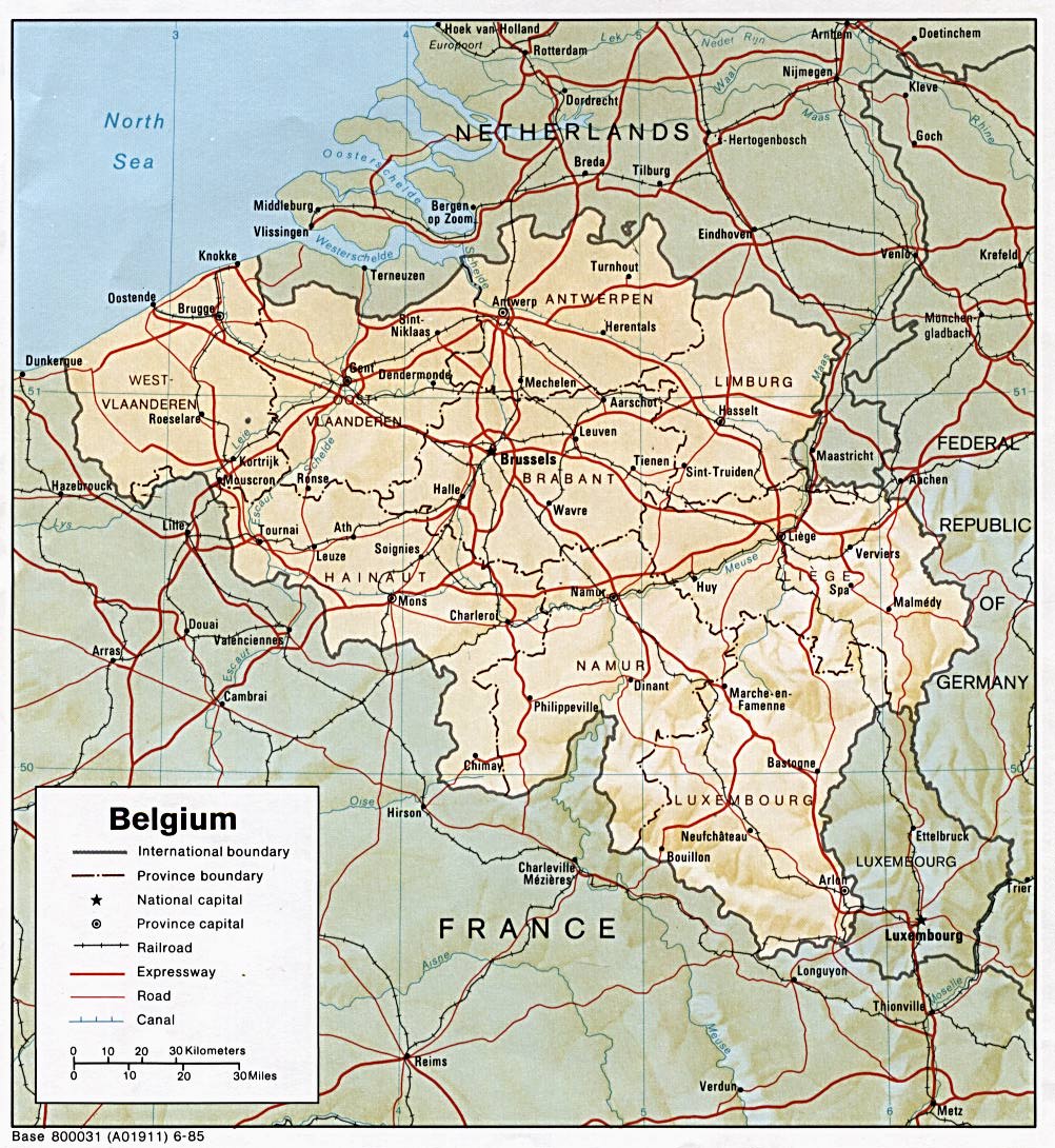 map Belgium