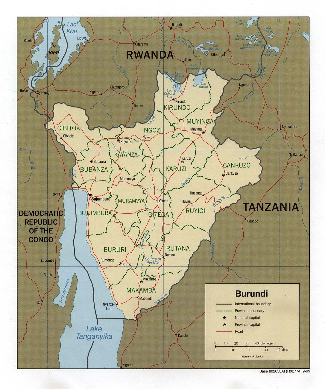 map Burundi