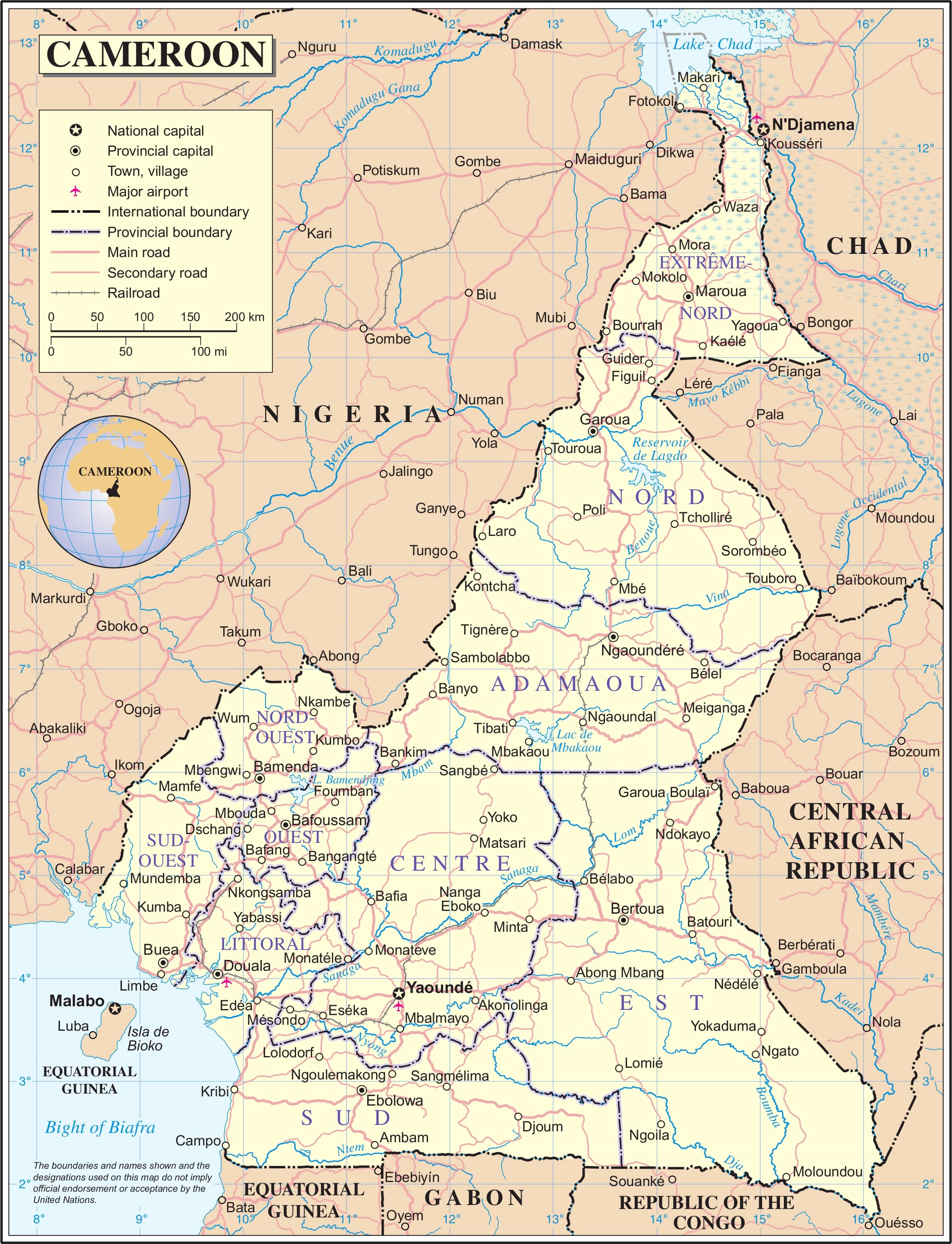 map Cameroon