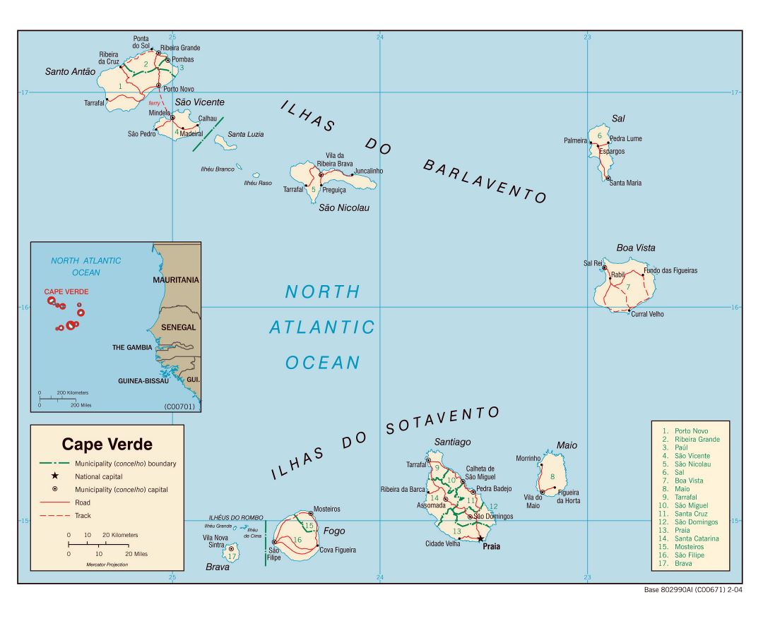 map Cape Verde
