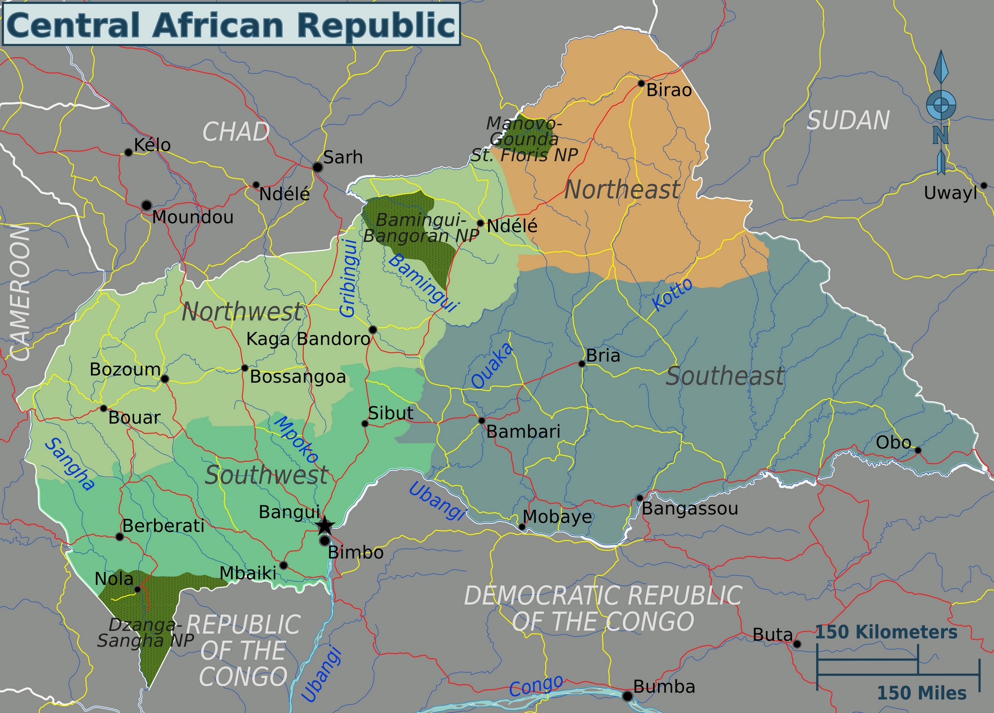 map Central African Republic