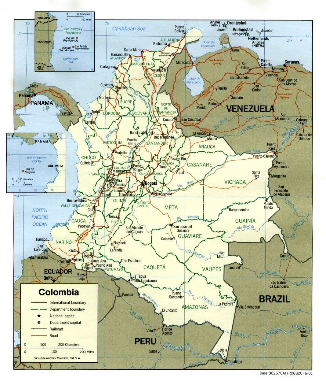 map Colombia