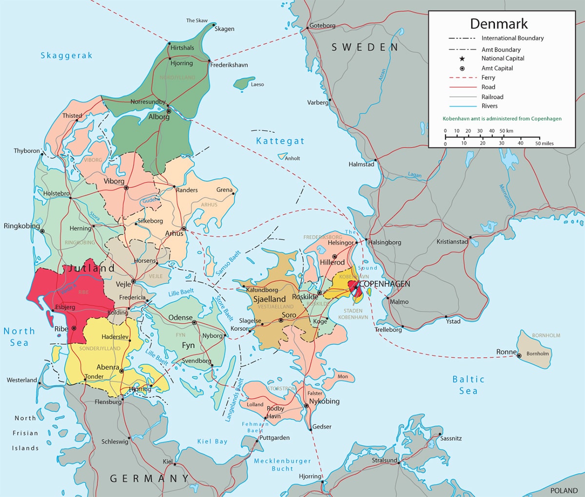 map Denmark