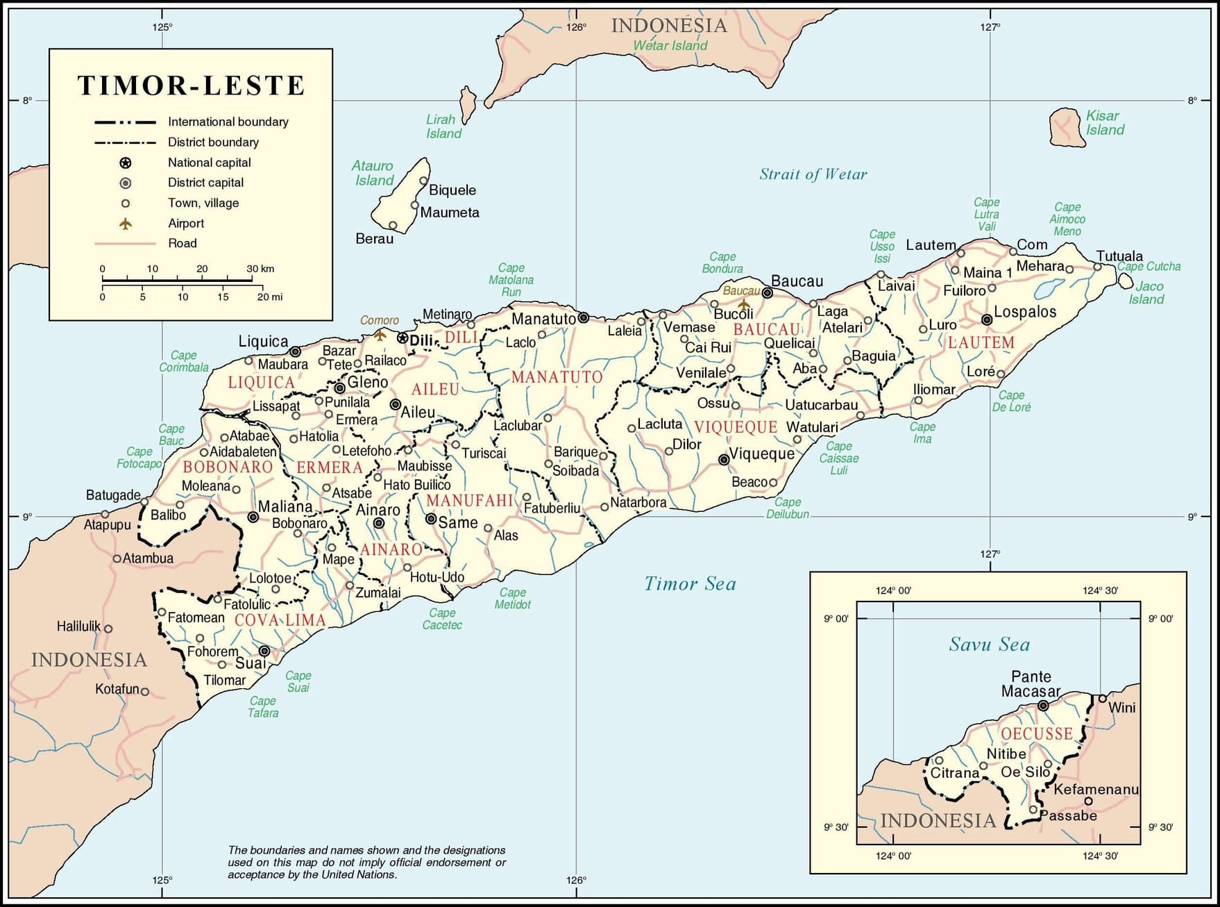 map East Timor