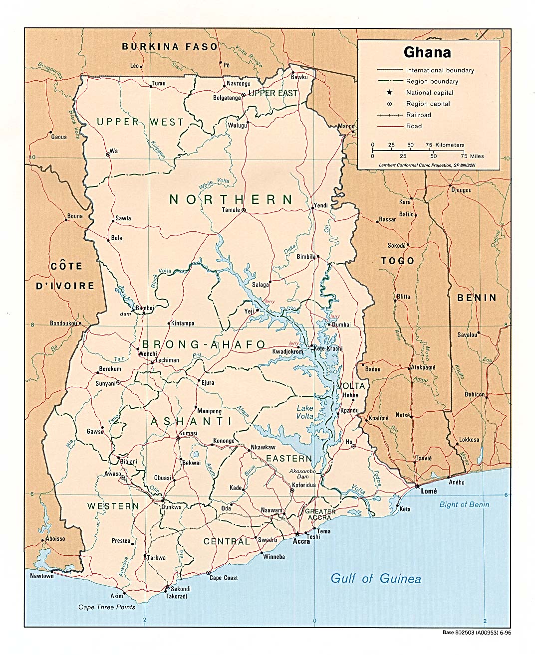 map Ghana