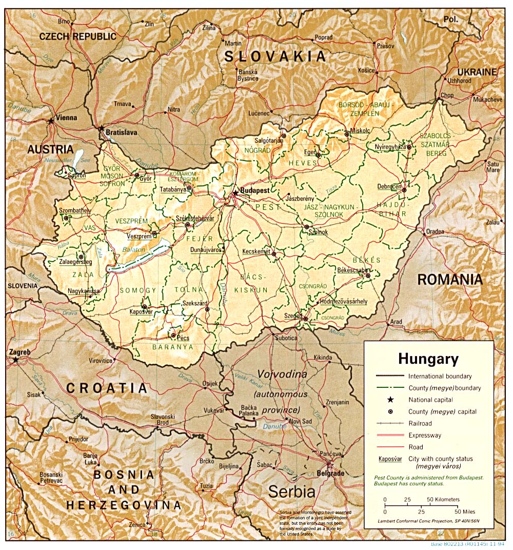 map Hungary