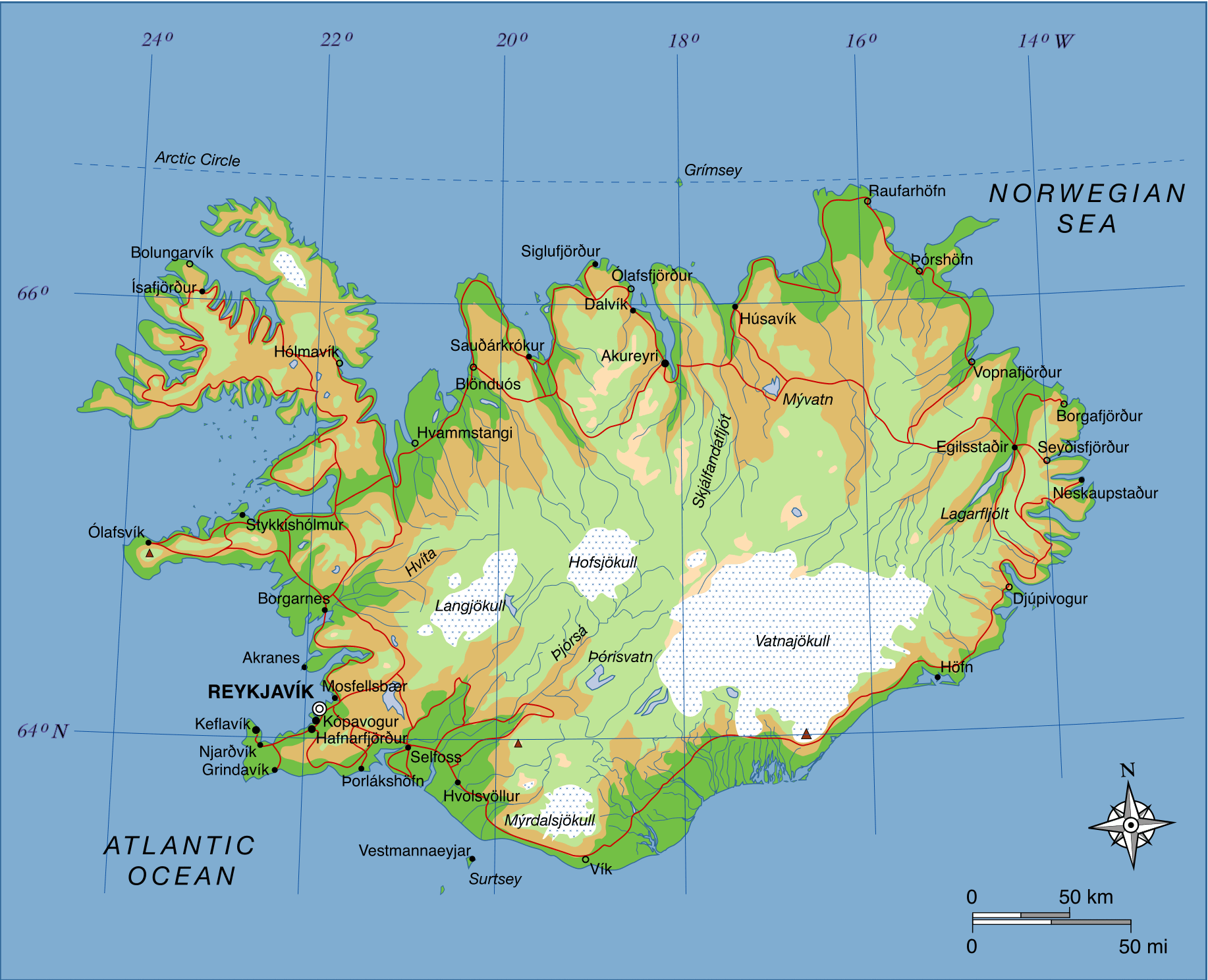 map Iceland