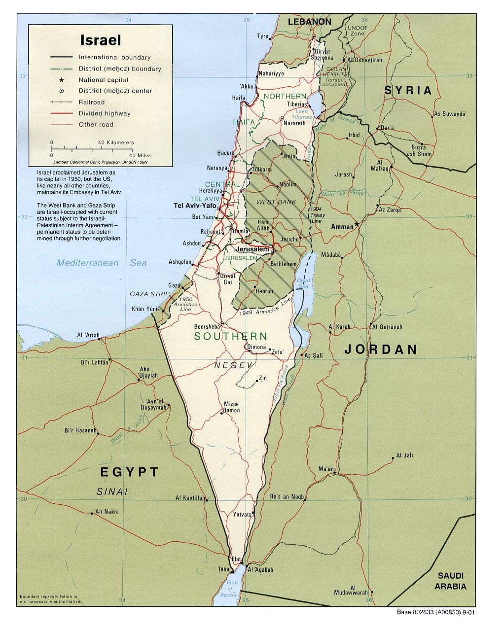 map Israel