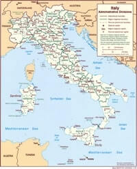 Map of Italy administrative divisions