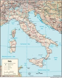 Road map Italy