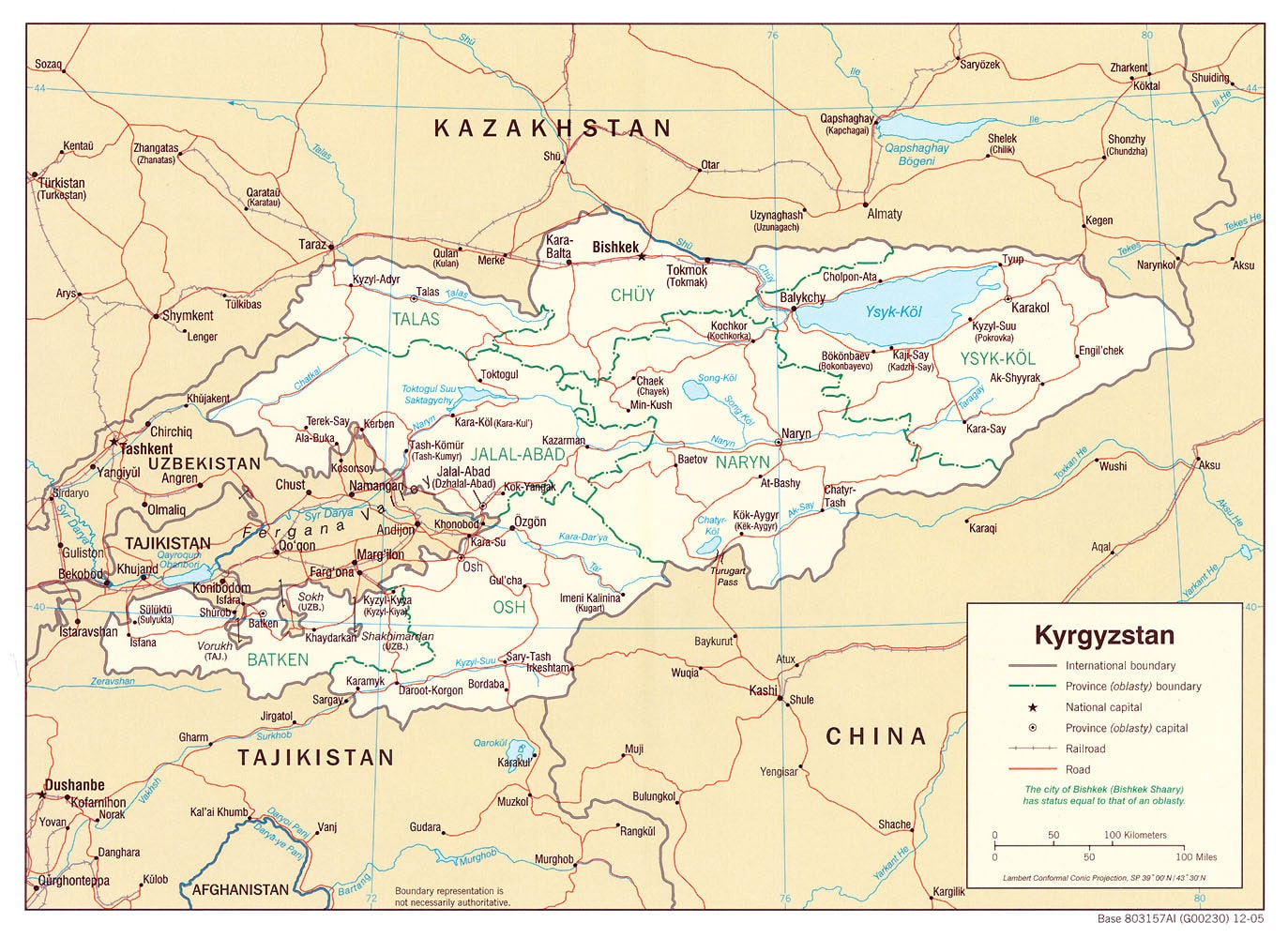 map Kyrgyzstan