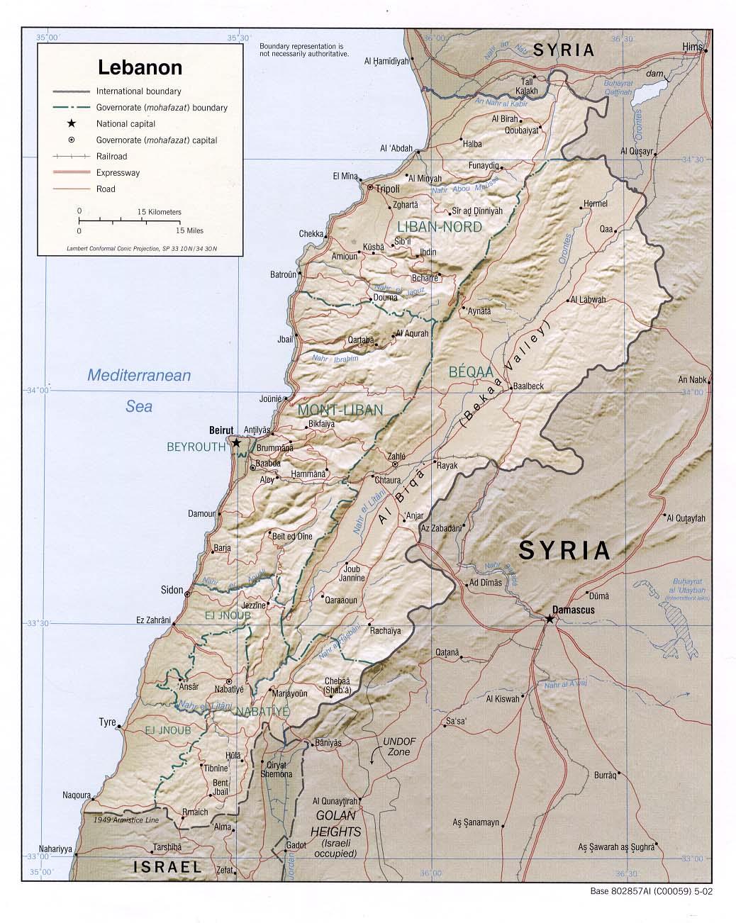 map Lebanon