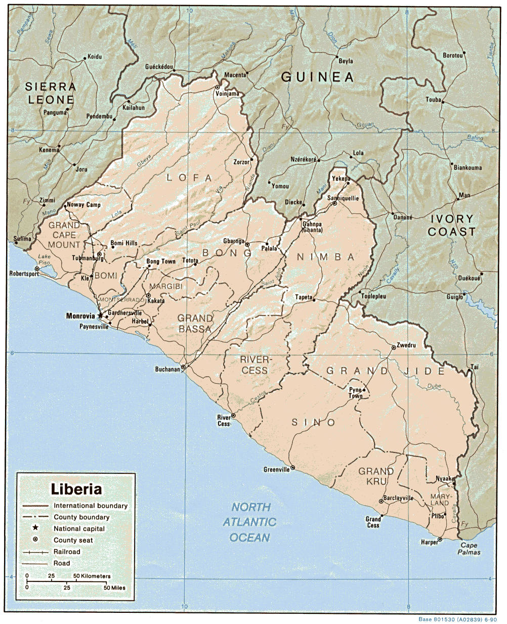 map Liberia