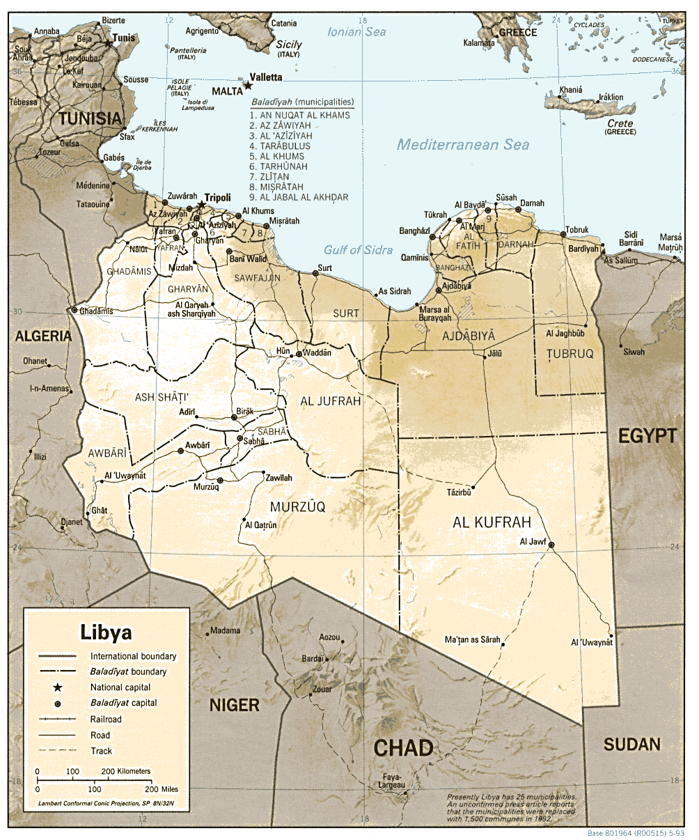 map Libya