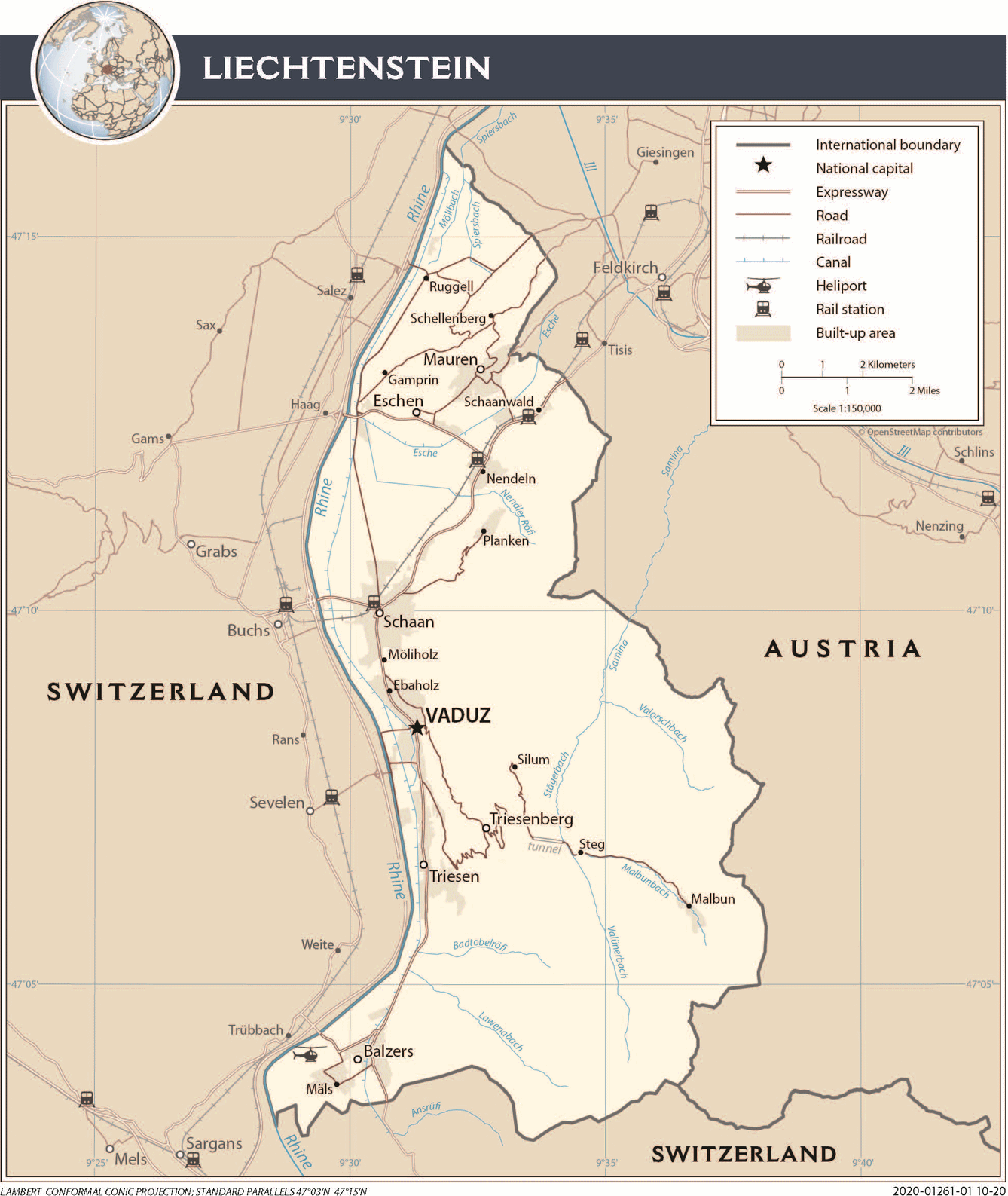 map Liechtenstein