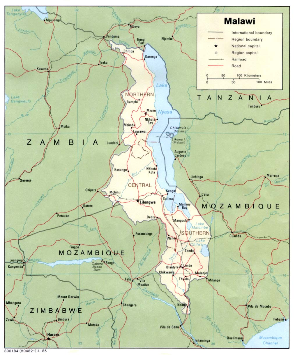 map Malawi