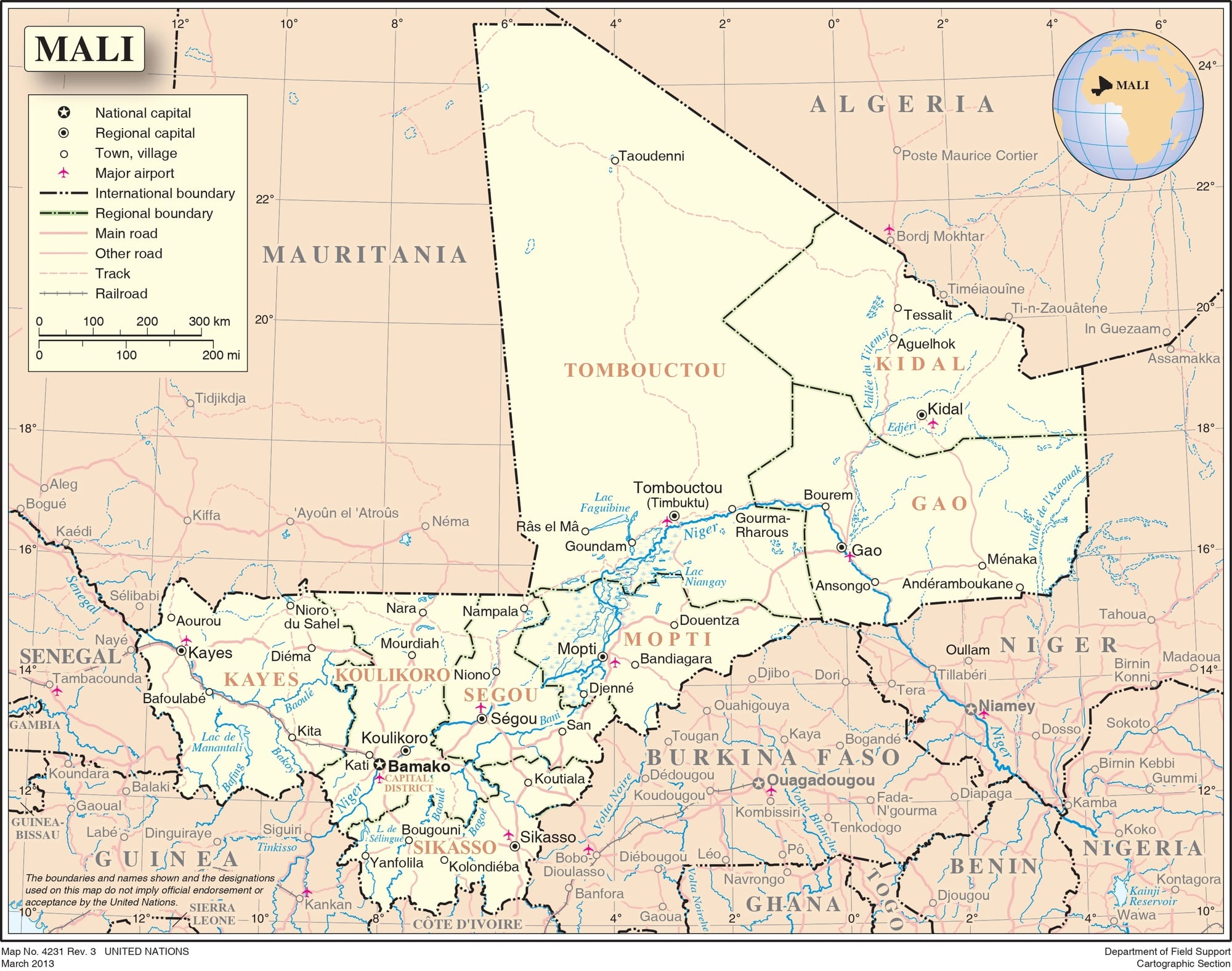 map Mali