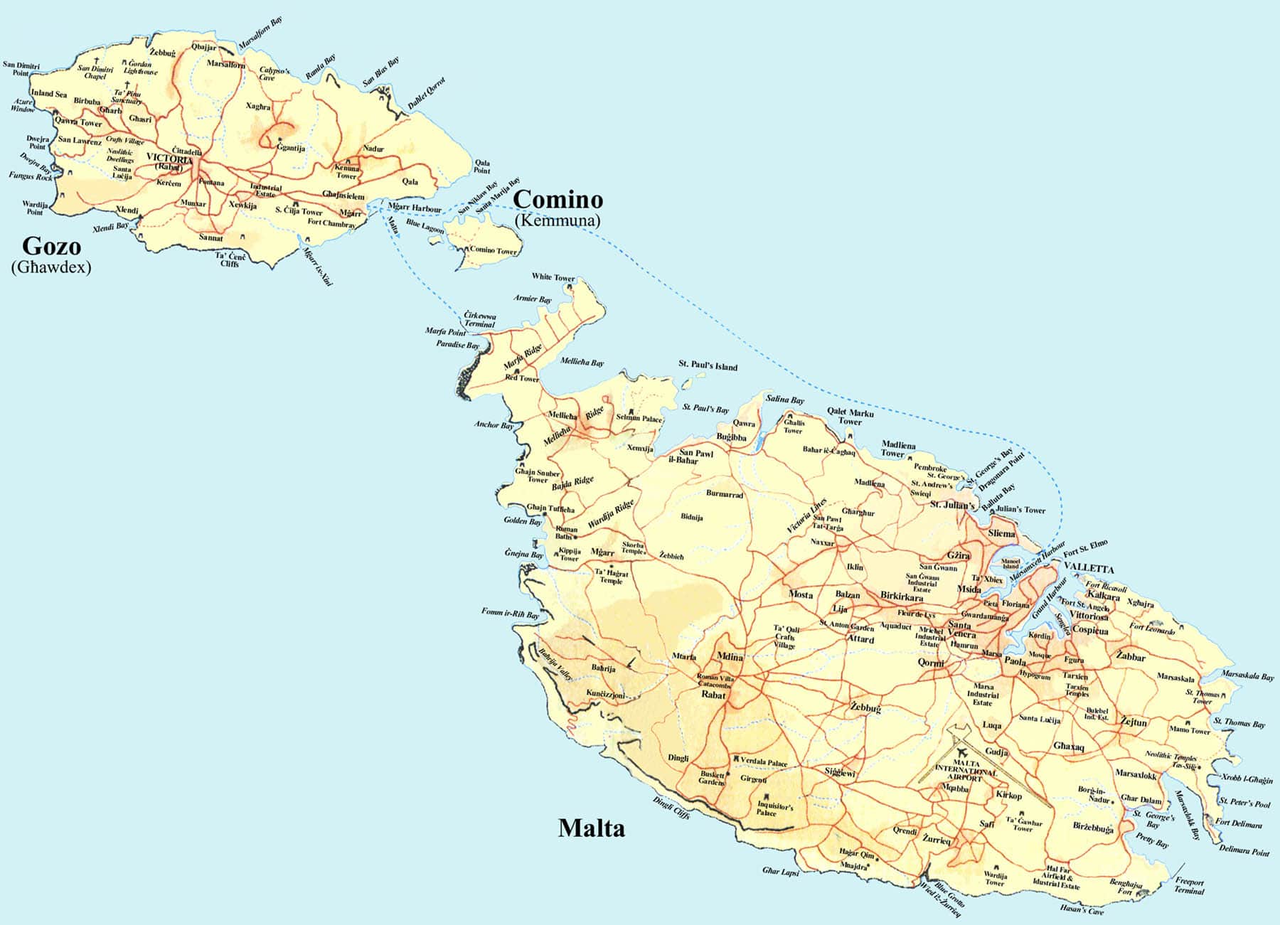 map Malta