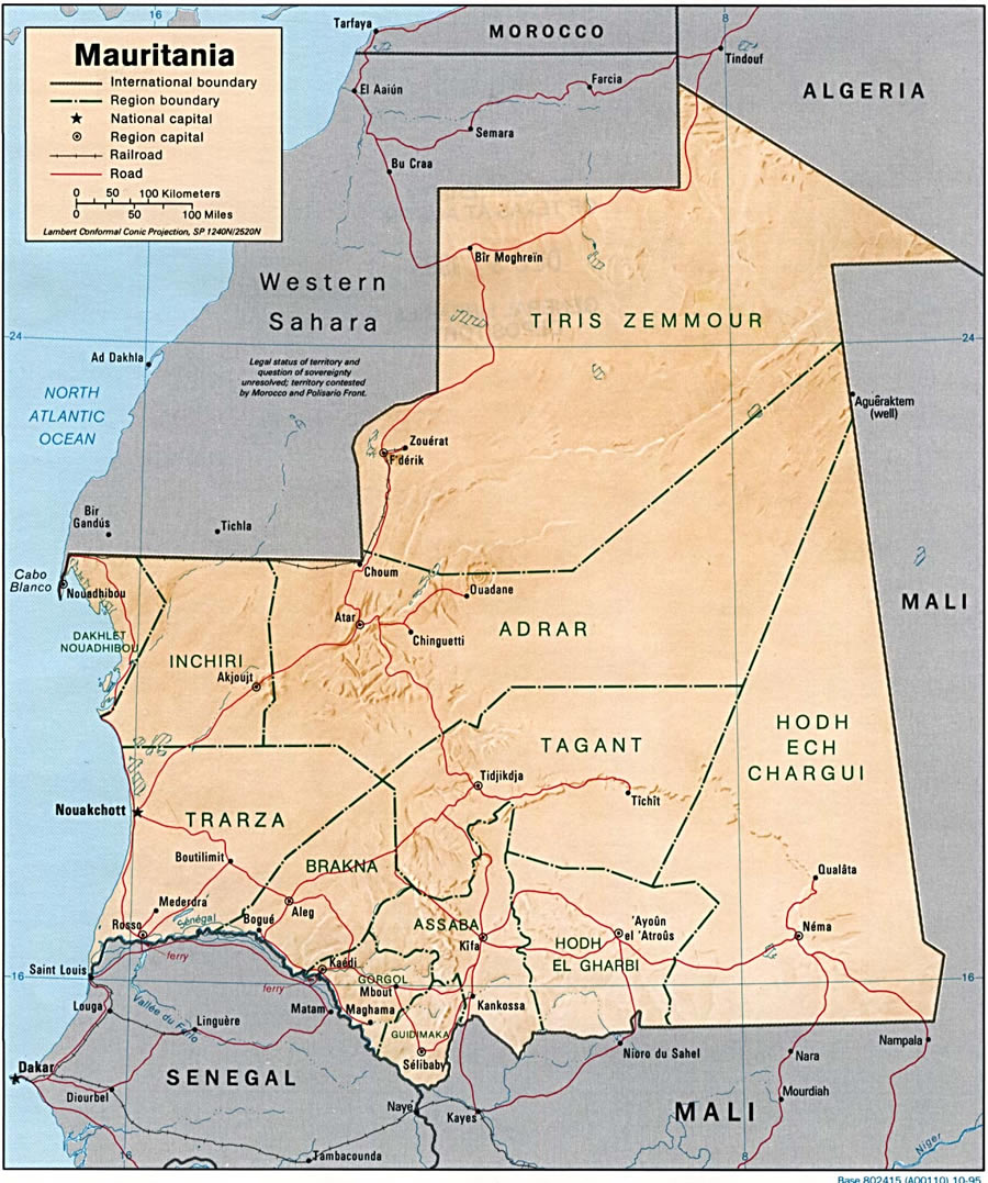 map Mauritania