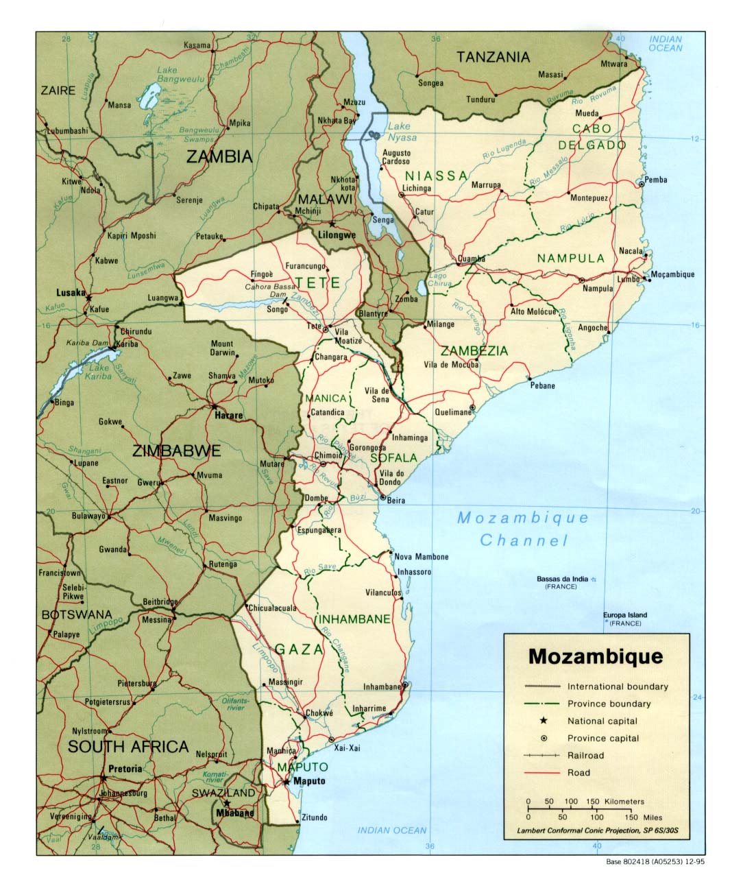 map Mozambique