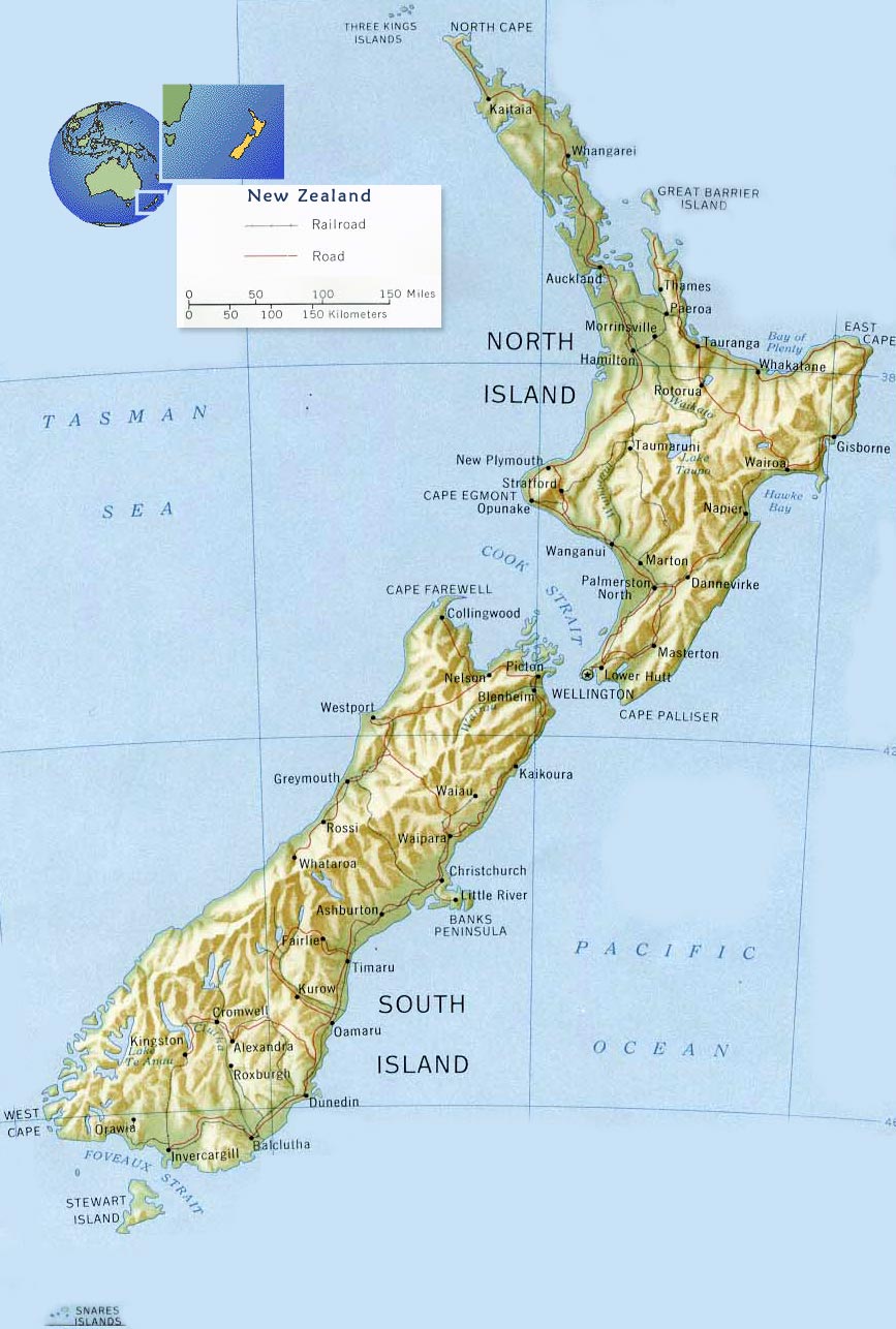 map New Zealand
