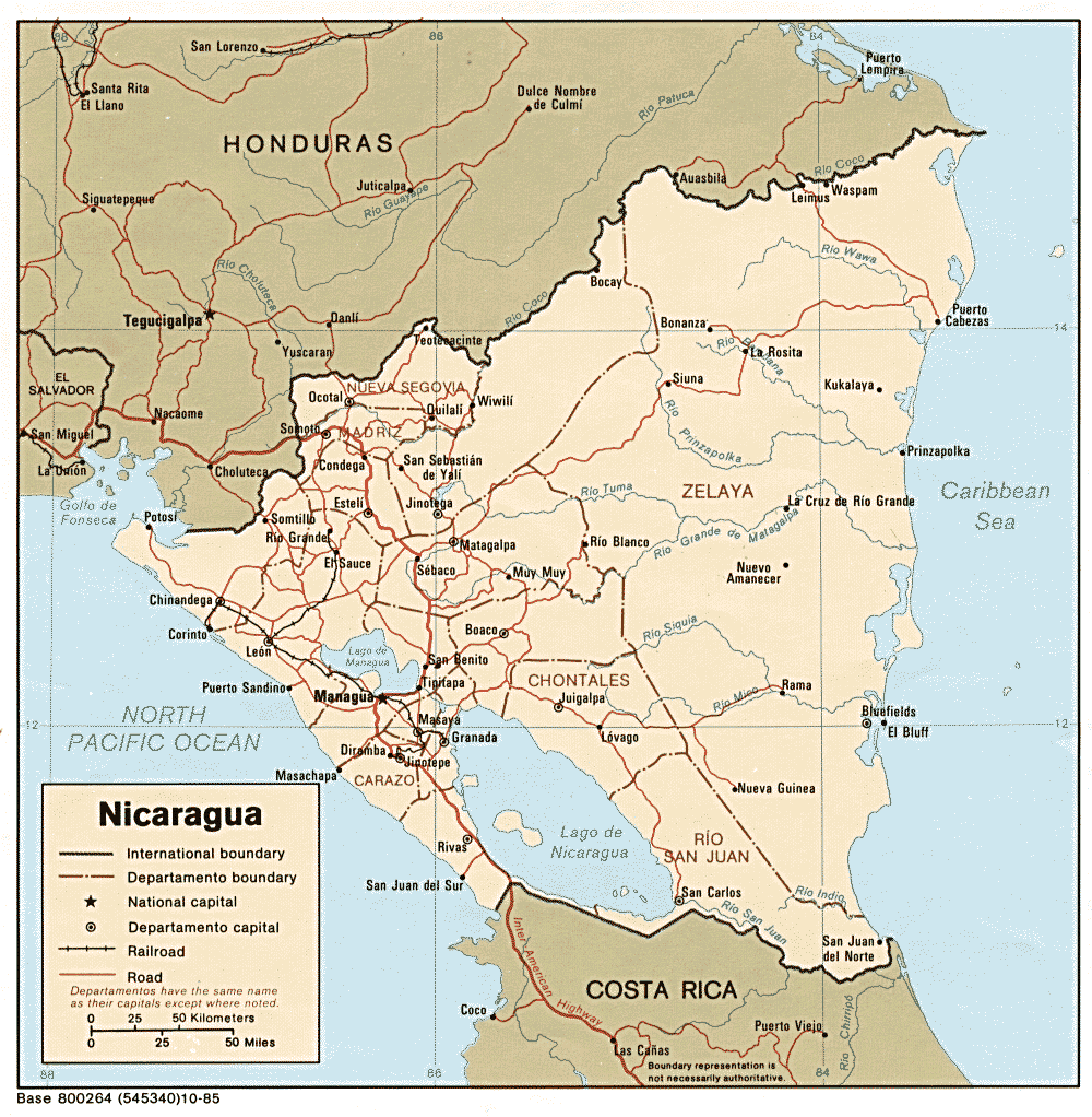 map Nicaragua
