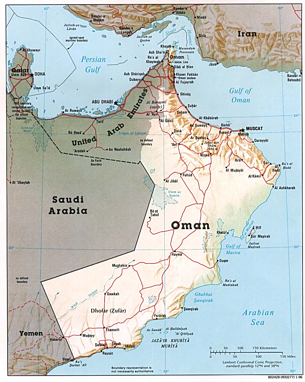 Map of Oman