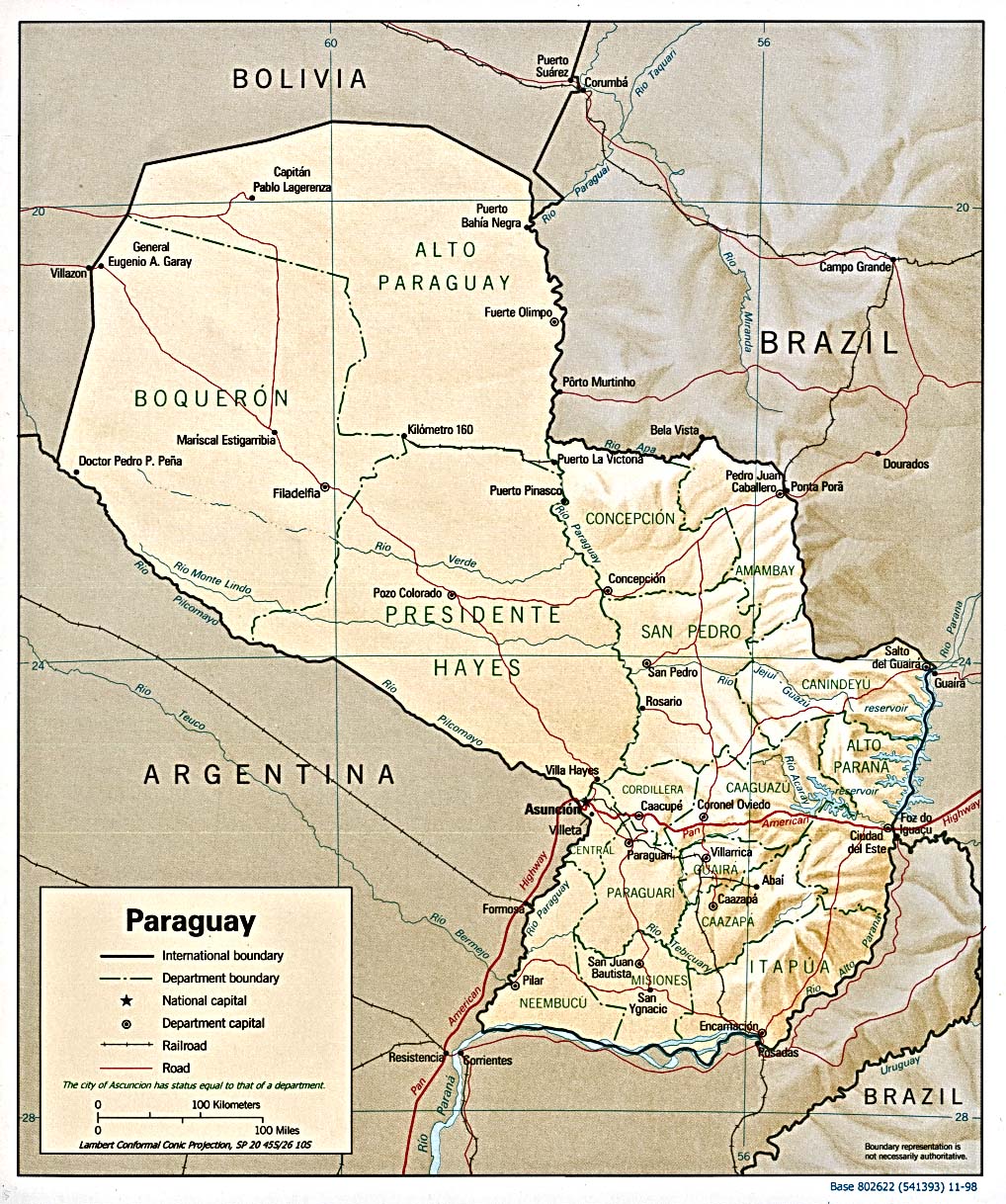 map Paraguay