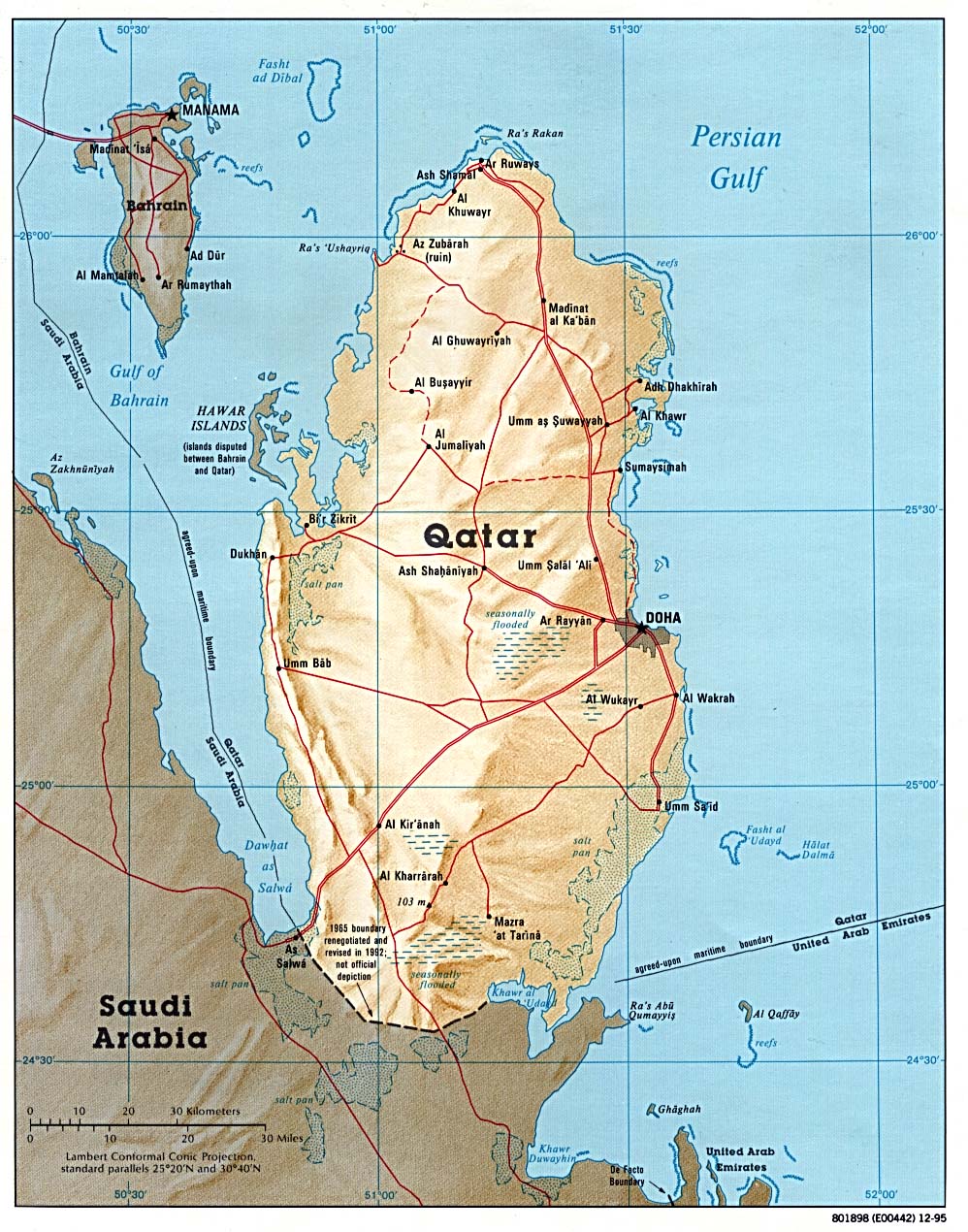 map Qatar