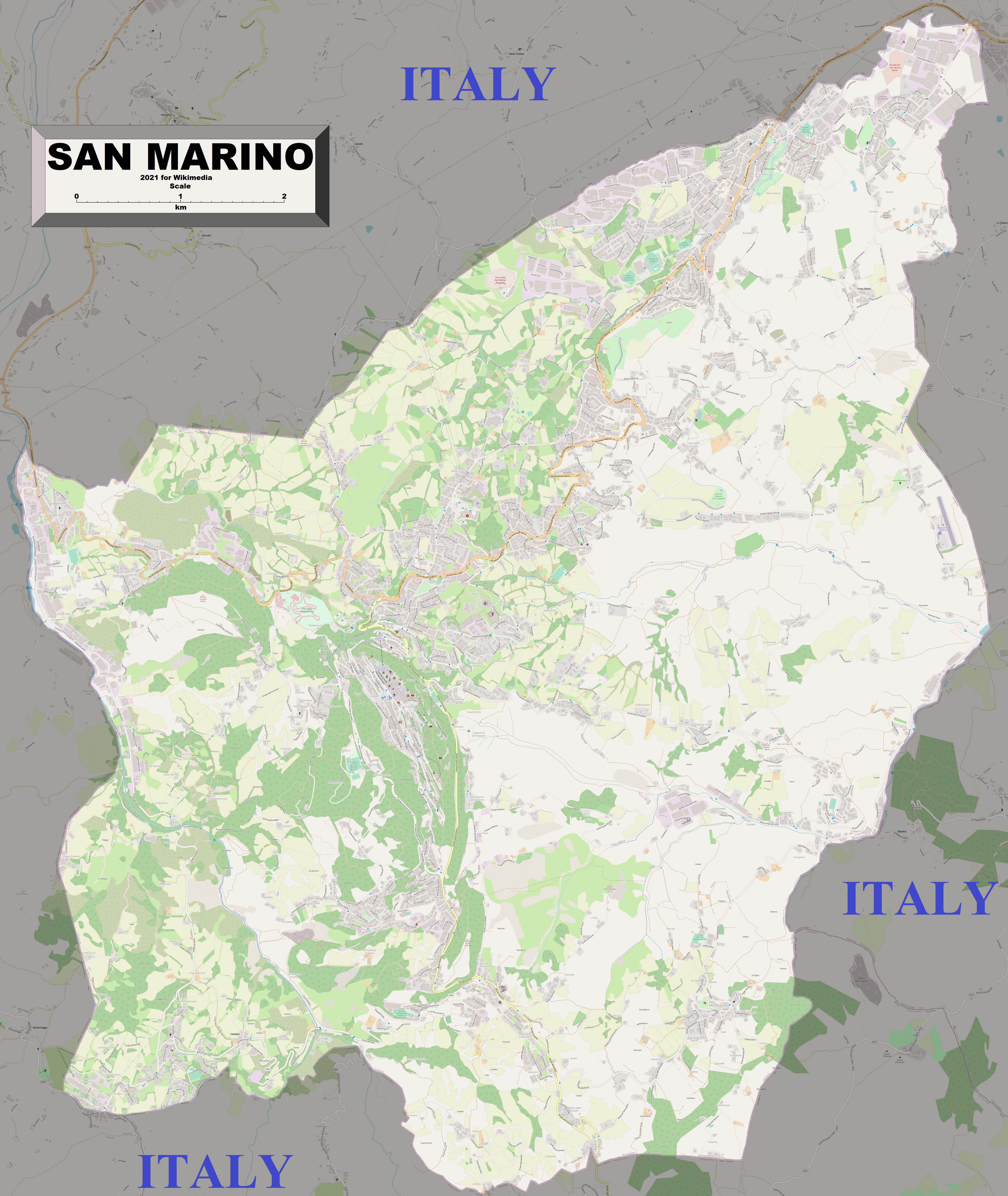map San Marino