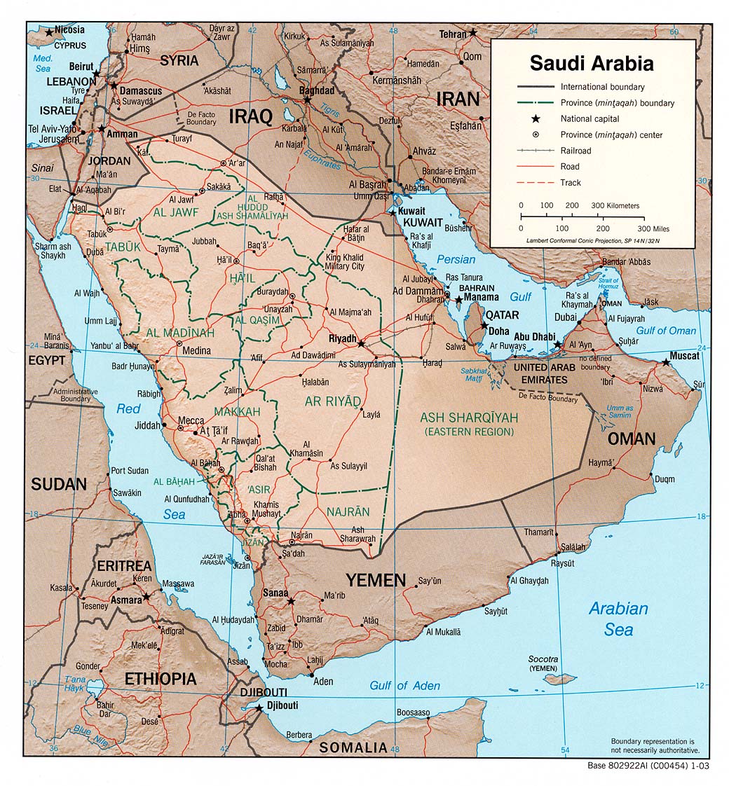 map Saudi Arabia