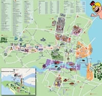 Tourist map Singapore hotels embassies