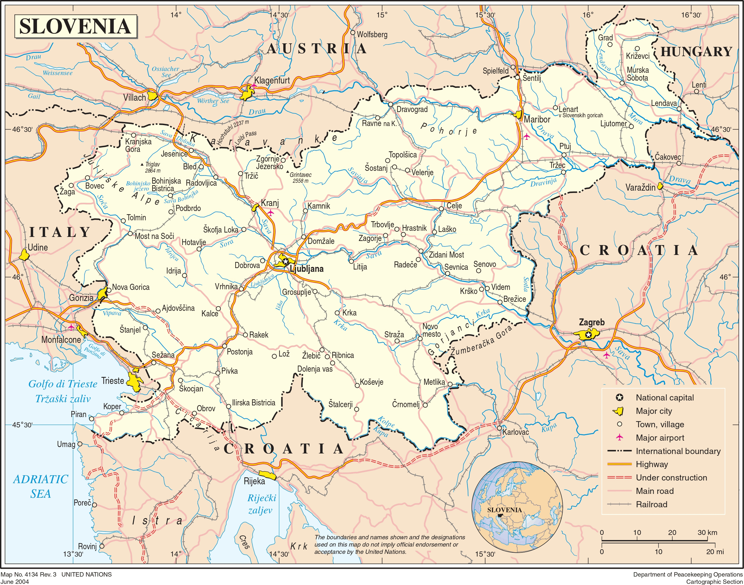 map Slovenia