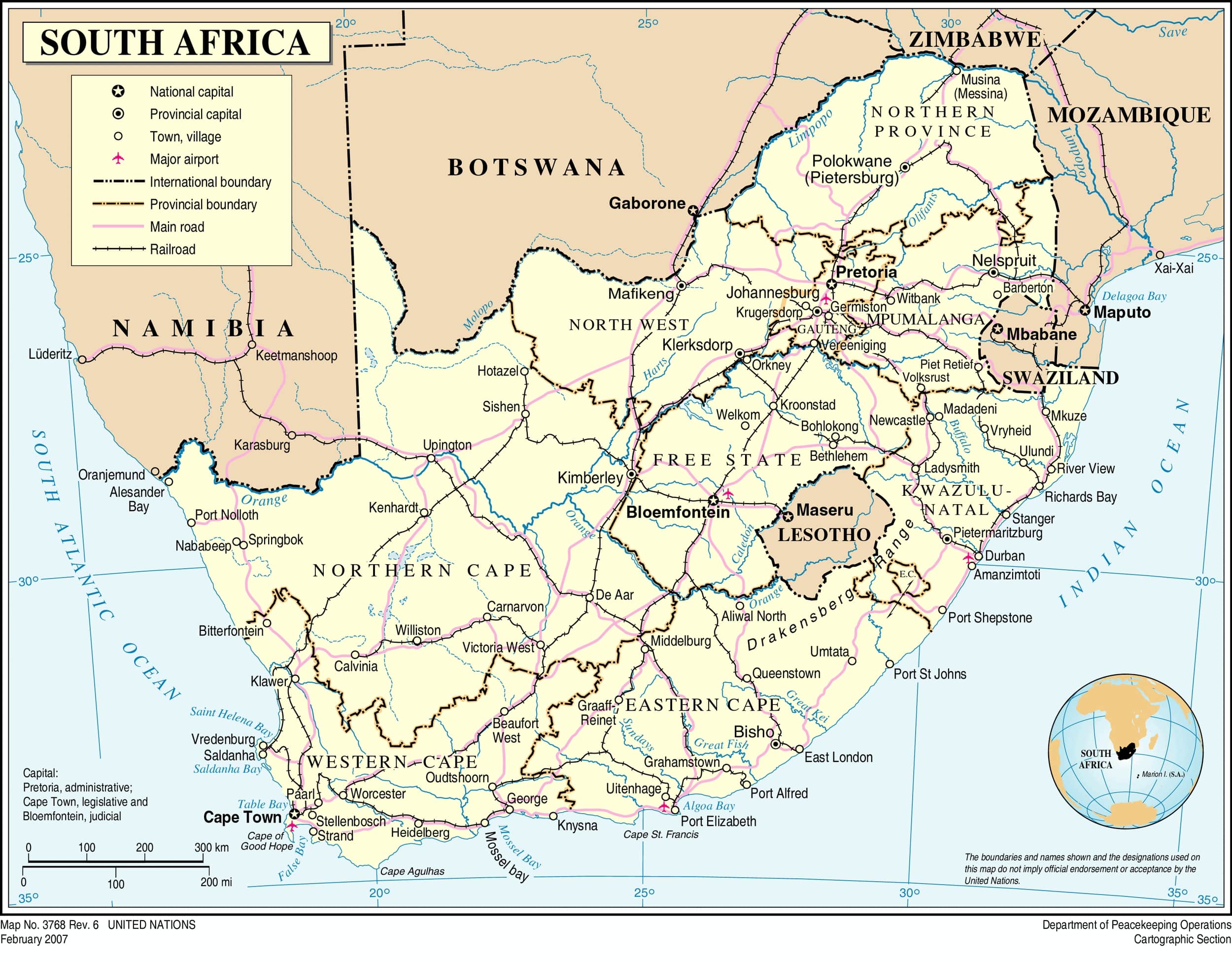 map South Africa